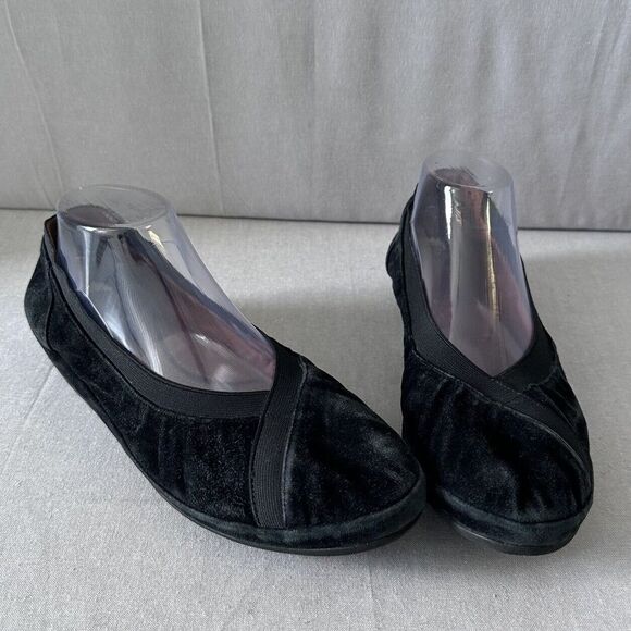 L'Amour Des Pieds Yerusha Ballet Flat Women Size 10 Black Leather Suede Slip On - Picture 5 of 7